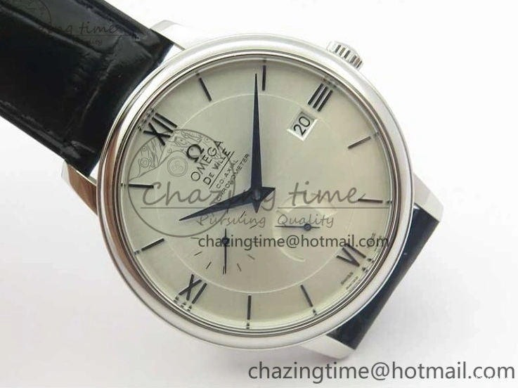 0316 MultiPurpose De Ville Prestige Real PR SS ZF 1:1 Best Edition White Dial Blue Markers on Black Leather Strap MIYOTA 7941